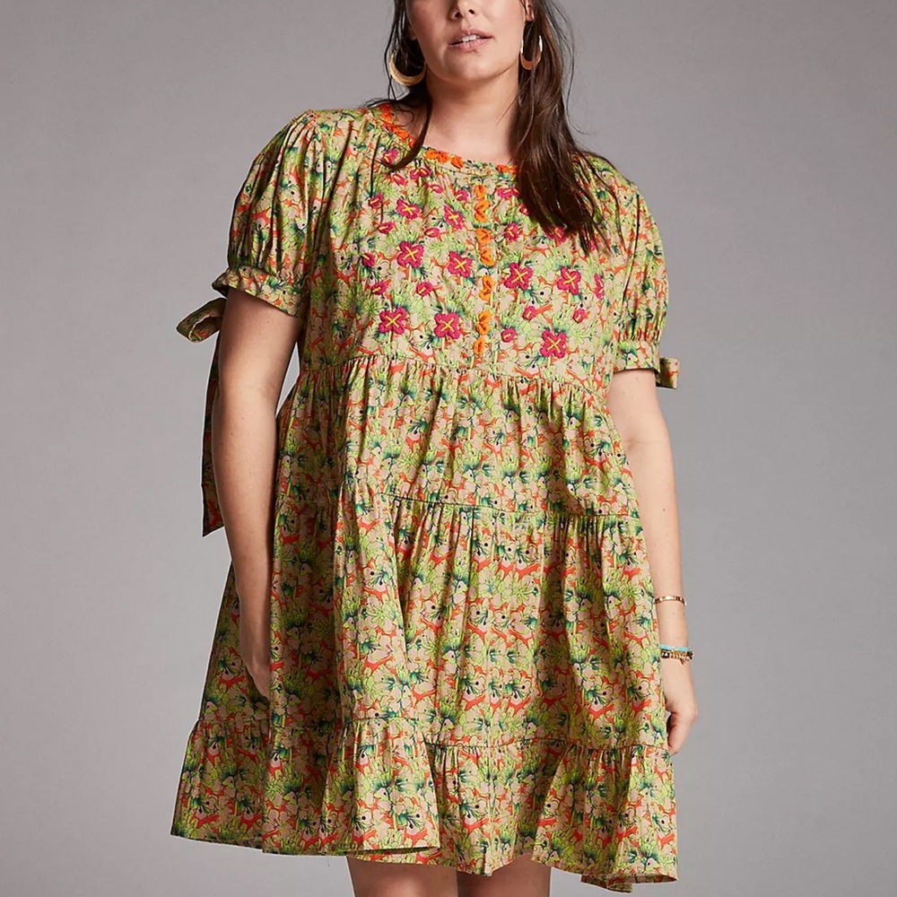 Anthropologie Auretta Beaded Mini Dress